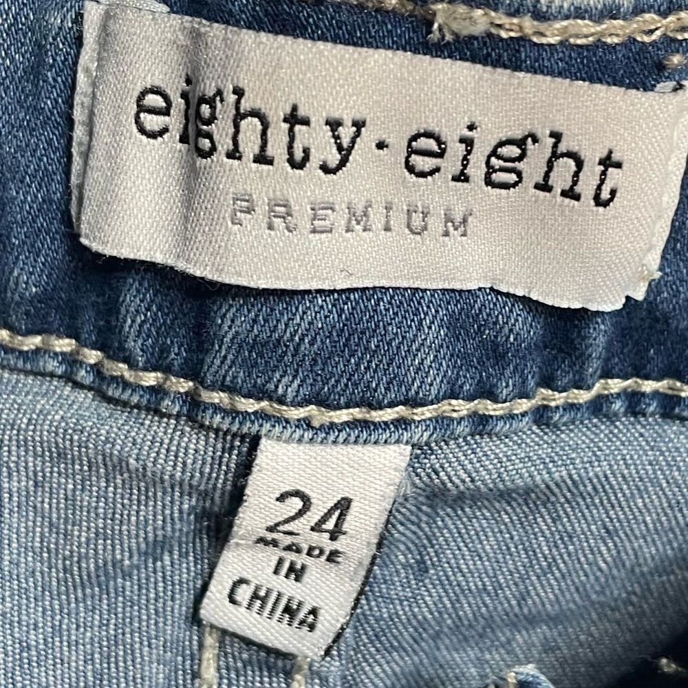 5 for $25🔥Eighty Eight Distressed Skinny Jeans Size 24‎ - Picture 3 of 5